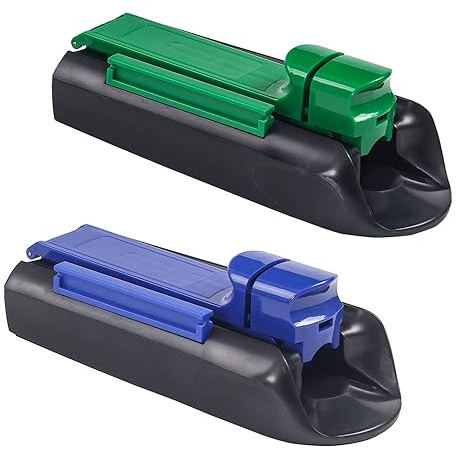 VOVCIG 2 Stück Zigarettenrollmaschine 8mm Röhrchen Manuelle Zigarettenwalze Rohrhersteller Füllung Rollinjektor Füller(Blau, Grün)