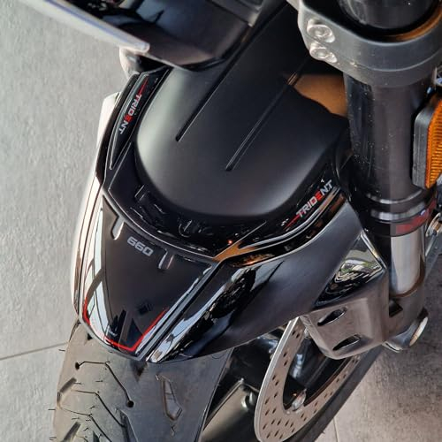 Resin Bike Aufkleber für Motorrad Kompatibel mit Triumph Trident 660 2021-2023. Kotflügelschutz vor Stößen und Kratzern. Aufklebersatz 3D-Harzklebstoff - Stickers Made in Italy