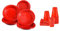DETERMONDO Set 190 Piatti Natalizi – 90 Piatti Piani Rossi, 50 Piatti Dessert, 50 Bicchieri Plastica Rossi – Servizio per 12 Persone o Più, Feste Natale, Elegante, Riutilizzabile