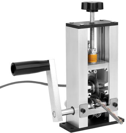 QWORK® Wire Stripper Machine for Ø1-25 mm Wires, Adjustable Cable Feeding Hole, Manual Operation & Drill Powered