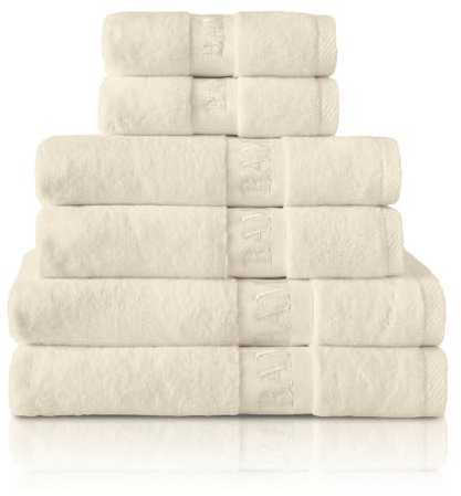 GC GAVENO CAVAILIA Lot de 2 Serviettes en Bambou très absorbantes pour Salle de Bain (50 x 80 cm) - 60% Bambou et 40% Coton - Crème