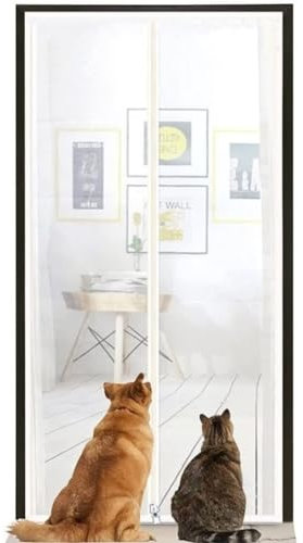 Porta Con Zanzariera A Prova Di Gatto, Porta Con Zanzariera For Animali Domestici Addensata Da 95x205 Cm Con Cerniera Porta Con Zanzariera Antigatto For Gatti Porta Con Zanzariera In Rete Resistente A