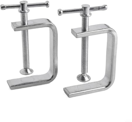C-Klemme für Holzbearbeitung, 50–100 mm, legierter Stahl, robuste G-Klemmen mit breiten Backenöffnungen für Holzbearbeitung (0–65 mm), 2 Stück