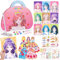 iKidiki Geschenk Mädchen 6 7 8 9 10 Jahre, Dress Me Up Stickerbuch Spielzeug ab 6-10 Jahre Mädchen 6 7 8 9 10 Jahre Geschenkideen Diamond Painting Kreatives für Mädchen Geburtstagsgeschenk für Mädchen