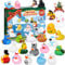 Adventskalender 2025 Kinder Gummi Enten,24 Tage Enten Weihnachts Adventskalender Box für Mädchen und Jungens,Badespielzeug für Kinder