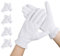 Segbeauty Baumwollhandschuhe Neurodermitis, 4 Paar Weiße Handschuhe Herren Wiederverwendbar, Baumwoll Handschuh für Trockene Hände, Schmuck, Archivreinigung (Xl)