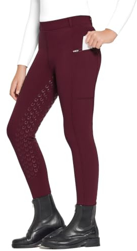 FitsT4 Sports Pantaloni da Equitazione Invernali per Bambini Leggings da Equitazione Invernali per Bambine Pantaloni da Equitazione Termici con Rivestimento Completo in Silicone