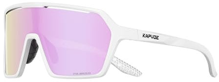 KAPVOE Fahrradbrille Herren Damen Polarisiert Sport Radfahren Sonnenbrille Baseball MTB Radbrille Rennrad Radsport - K335