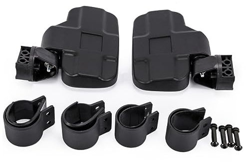 DRESSOOS Offroad Utv Seitenspiegel Schwarz Bruchsicherer Breiter Rückspiegel Mit Verstellbarer Kugelgelenk-halterung Stoßfester Kunststoffgehäuse Passend Für Atv Und Side-by-side Fahrzeuge