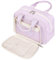 Kulturtasche Damen Gross & Kosmetiktasche Groß, Waschtasche Damen Make up Tasche für Herren & Volle Größe Kulturbeutel für Kinder (Lila Streifen)
