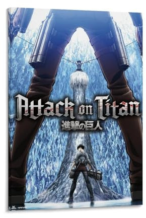 nuomesc Attack on Titan Trapped Man Anime Poster Poster Dekorative Malerei Leinwand Wandkunst Wohnzimmer Poster Schlafzimmer Malerei 12x18inch(30x45cm)