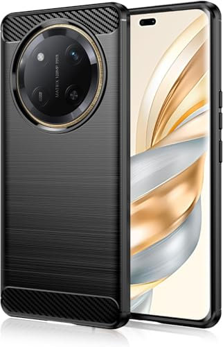 Effcotuo Coque pour Honor Magic 7 Lite Cover, Etui Souple Flexible en Premium TPU Case, Antichoc, Anti-dérapante pour Honor Magic 7 Lite-Noir