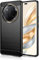 Effcotuo Custodia per Honor Magic 7 Lite Cover [Fibra di Carbonio] Morbido TPU Custodia Protezione Anti Scivolo/Antiurto per Honor Magic 7 Lite Case-Nero