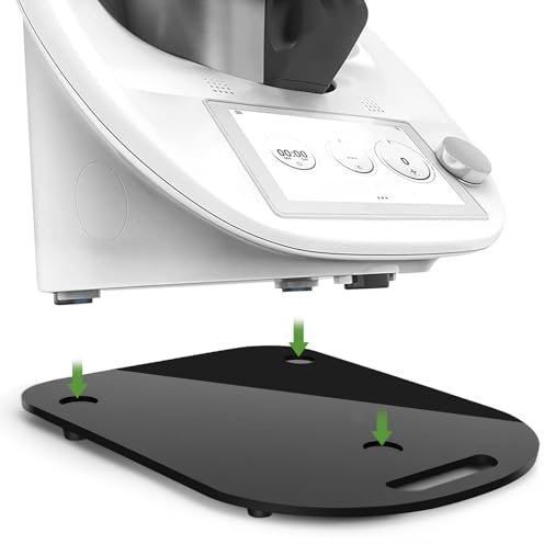 Gleitbrett für Thermomix TM6/TM5 mit Teflon-Schieber, Hochwertigem Acryl Schnelles Bewegen Rollbrett für Thermomix Vorwerk TM5 TM6 Schnelldrehendes und Stoßdämpfung Zubehör