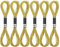 6 Stück Stickerei Twist Cross Stitch Floss, Gold Metallic Stickgarn, Metallic Stickgarn, Gold Metallic Floss, Gold Cross Stitch Floss Set für Kunsthandwerk