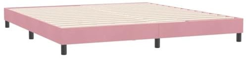 vidaXL Sommier à Lattes de lit sans Matelas Rose 180x210 cm Velours