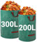Velway Sacs à Déchets De Jardin Robustes - 200L+300L Avec Poignées Tissu Industriel Pour Feuilles Déchets Débris - Jardin Étanches Sacs
