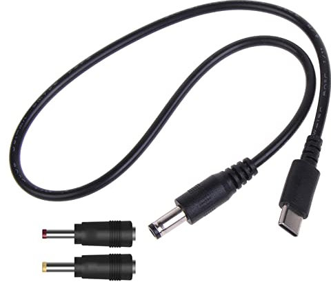 jdstty Convertisseur USB C vers DC 5,5 x 2,1 mm 9 V 12 V 15 V 20 V USB déclencheur câble de charge + 2 prises CC pour routeur WiFi lumière LED