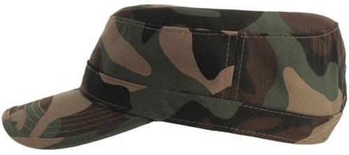 Hatstar Unisex Cap im Military-Stil | aus robustem Baumwoll-Twill | Klettverschluss verstellbar | Damen Herren, Kinder (Camouflage)