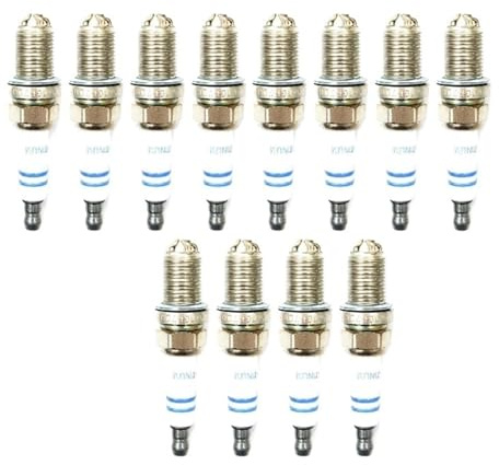 12 Stück 0242236562 Doppelplatin-Zündkerze 12120037608 / passend for BMW E46 E39 E36 E38 / passend for Audi A4 A6 A8 FGR7DQP+ +48 Ignition Plug