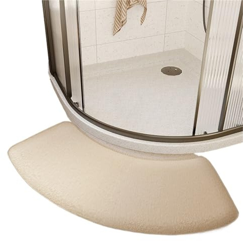 AYWTIUN Tappeto doccia curvo Tappetino curvo for porta del bagno, assorbente addensato