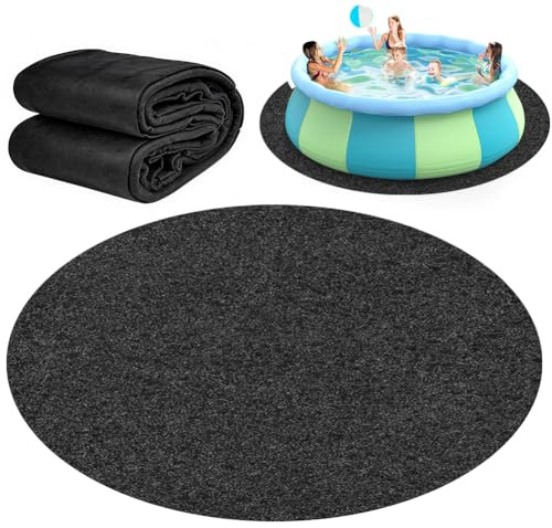 CEWROM Pool Bodenplane Runden, Poolunterlage rutschfeste Unterlage für Aufstellpools & Whirlpools, Robust, Einfach zu Verlegen, Ideal für Outdoor, verlängert die Lebensdauer der Auskleidung (370)