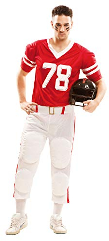 Partychimp 83-02135 - Rugby Spieler, Herrenkostüm, M-L, rot