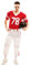 Partychimp 83-02135 - Rugby Spieler, Herrenkostüm, M-L, rot