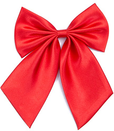 Damen Fliege Schleife Binder Schlips - 28~49 cm Länge Verstellbare Bowknot Krawatten (Heißes Rot)