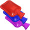 CS01385 - Sure Thermal Hot Water Bottle Ribbed 2 Sides, 3 Pack - Red Blue Purple