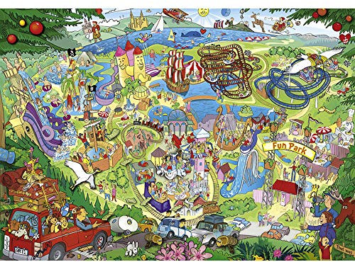 HEYE 29837 Fun Park Trip Triangular 1000 Teile, Anders Lyon, White