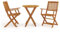 vidaXL Akazienholz Massiv Bistroset 3-TLG. Klappbar Balkonset Balkonmöbel Gartenmöbel Gartenset Gartengarnitur Sitzgruppe Tisch 2 Stühle