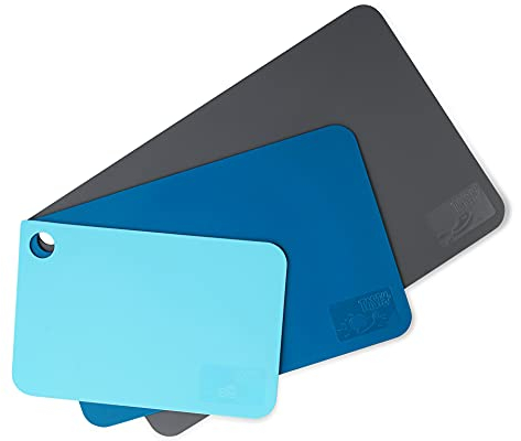 Tasty Plastic Cutting Mat Set 3 Pieces, Chopping Board Set Made of Robust Plastic for Chopping and Cutting, Dimensions: S: 24.5 x 16 cm, M: 31.5 x 20 cm, L: 38.5 x 24 cm