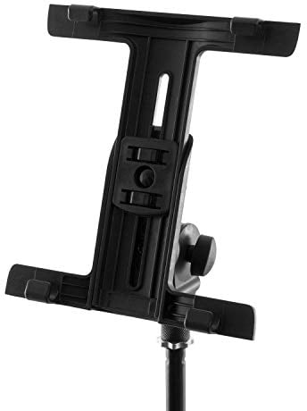 Tiger IMCA2-BK Tablet iPad Holder Mount for Microphone Stand - Black