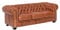 Woodkings® Chesterfield Sofa 3-Sitzer Vintage Echtleder Couch Bürosofa Polstermöbel 3 Sitzer antik Designsofa Federkern Unikat Herrenzimmer englisches Leder Stilsofa Clubsofa (Cracker braun)