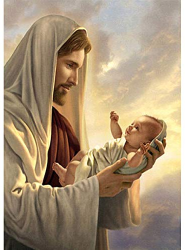 MXJSUA Diamant Painting Bilder, Jesus Christus Religiös Diamond Painting für Erwachsene Anfänger, 5D DIY Diamant Malerei für Zuhause Dekor 30x40 cm