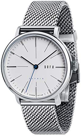 Dufa Herren Analog Japanisches Quarzwerk Uhr mit Edelstahl Armband DF-9029-11