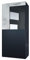 Vladon Stand-/Hänge Vitrine Movie, Schwarz matt/Beton Oxid Optik - Moderne Glasvitrine - (BxHxT): 50,5 x 111 x 32,5 cm