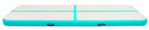 vidaXL Gymnastikmatte Aufblasbar mit Pumpe Turnmatte Tumbling Matte Training Fitnessmatte Yogamatte Trainingsmatte 300x100x15cm PVC Grün