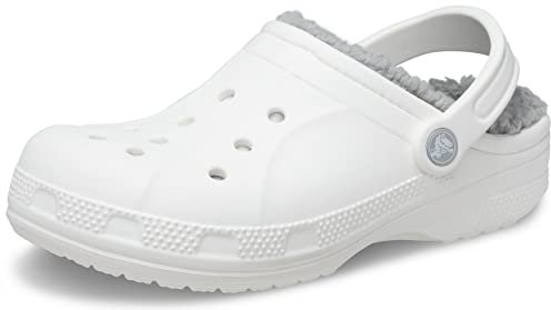 Crocs Unisex Erwachsene Ralen Lined Clog Clog, White/Light Grey, 43/44 EU