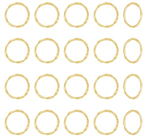 UNICRAFTALE 50Stk 22mm Legierungs Verbindungsringe Kreisrahmen Im Tibetischen Stil, Die Antike Goldene O Muster Anschlüsse Verbinden Links Für Halsketten Baumeln Ohrring schmuckherstellung