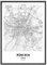 JUNOMI® München Poster DIN A2 Schwarz Weiss, DIN A2 Wohnzimmer Deko, Modernes Wandbild, München Bild, Wandbild ohne Rahmen, Stadtplan Poster München, perfekte Geschenkidee für Münchener