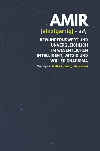 Amir (einzigartig) bewundernswert: inkl. Kalender 2021/2022 | Das perfekte Geschenk | personalisiert mit dem Namen Amir | Geschenkidee | Geschenke | Name