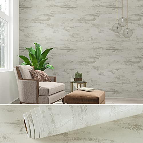 VEELIKE Vintage Beige Concrete Effect Wallpaper 60cm x 900cm Industrial Textured Cement Contact Paper Peel and Stick Sticky Back Plastic Patterned Thick Lining Paper for Walls Livingroom Bedroom