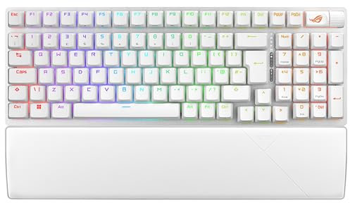 Asus ROG STRIX SCOPE II 96 RX Wireless RGB Mechanical Gaming Keyboard, 96% Layout, Streamer Hotkeys, ROG RX Switches, Multifunction Controls, White - Versione UK