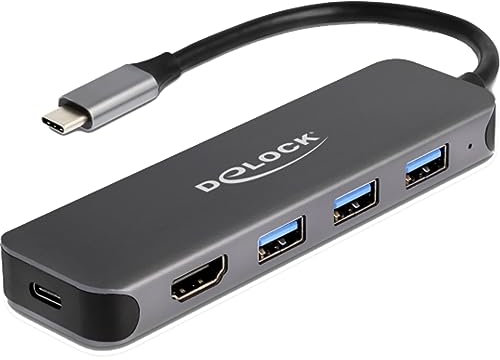 Delock 3 Port USB Hub und 4K HDMI Ausgang mit USB Type-C™