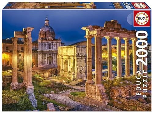 Educa - Puzzle 2000 Teile für Erwachsene | Forum Romanum, 2000 Teile Puzzle für Erwachsene und Kinder ab 14 Jahren, Rom, Italien, Antike Architektur (19619)