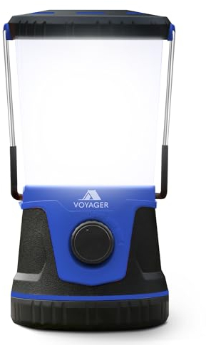 Voyager LED Camping Lantern – 1500 Lumen Camping Light Lamp, Up to 40 Hours Battery (D Size), Perfect Emergency Survival Kit Gear, Tough, Sturdy, Suited for Night Time Trips, Hiking, Camp - Dark Navy