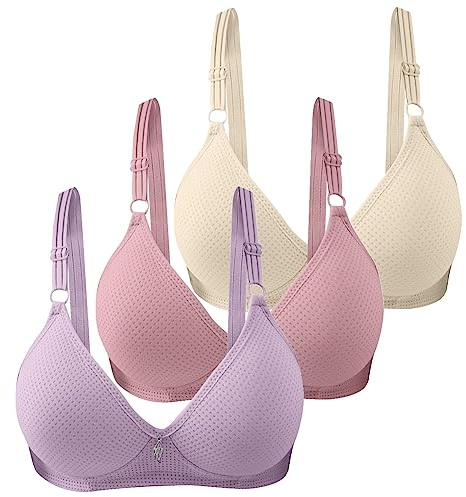 CSWH 3er Pack BHS Damen Ohne Bügel Push Up BH Set Frauen Sexy Bustier Crop Top Sport-BHS Trainings-BH mit verstellbarem für Alltag Yoga Fitness Sport Outdoor
