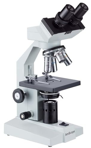 AmScope - 40X-2000X binokulares biologisches Mikroskop mit mechanischem Stadium - B100B-MS-EUL